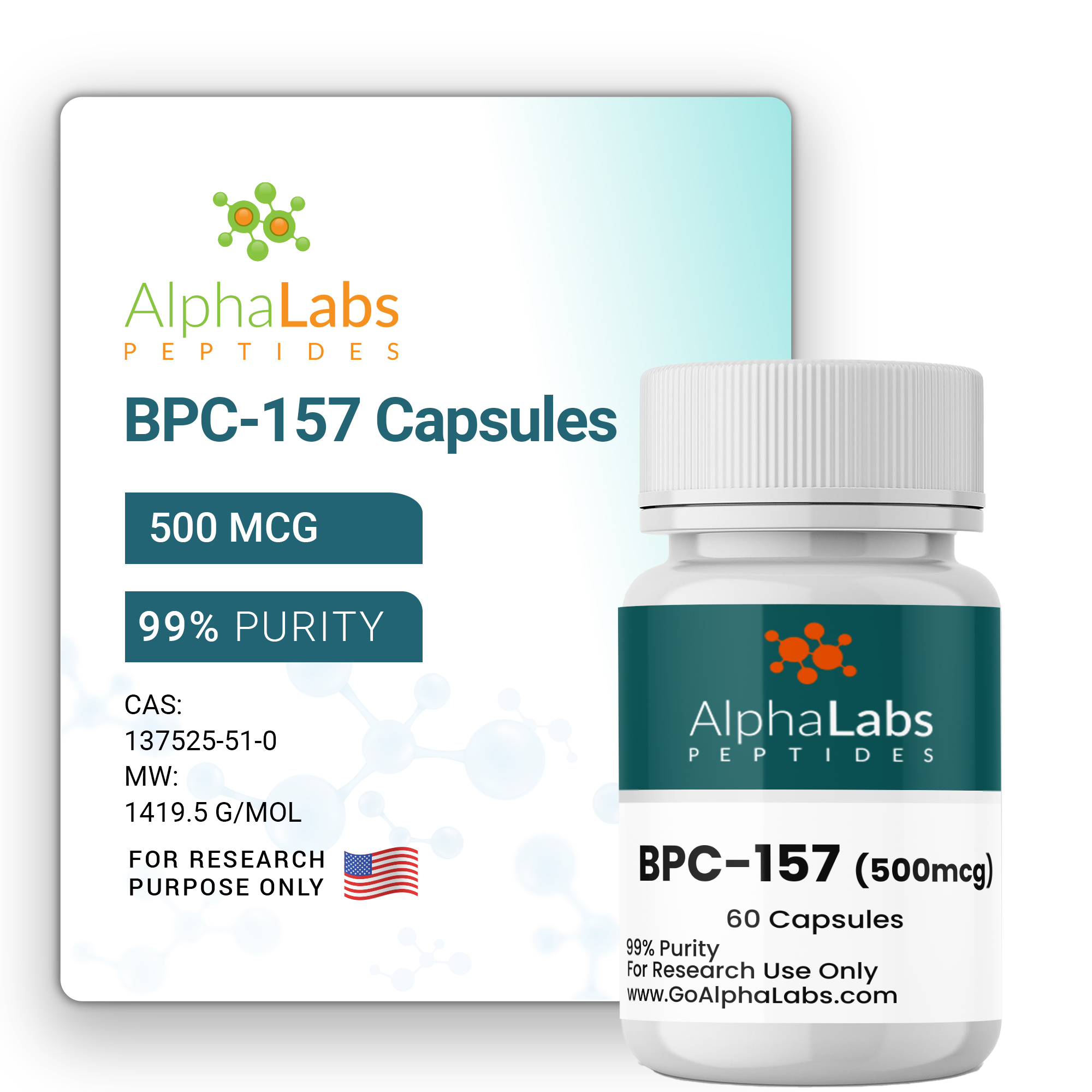 BPC-157 (500mcg) Capsules - Image 2