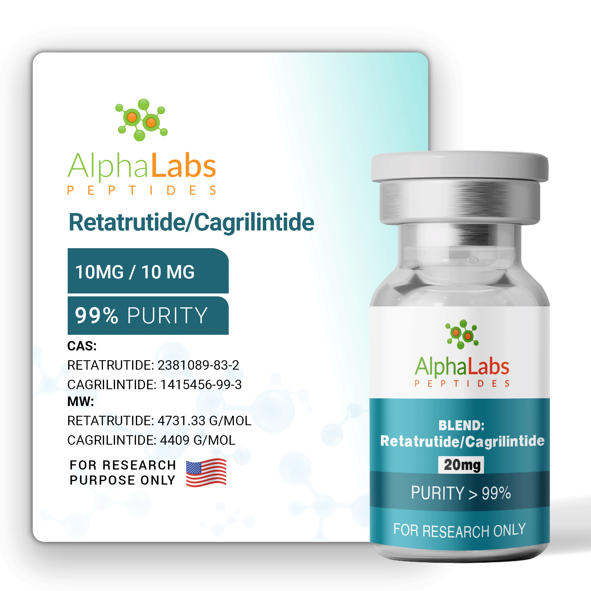 BLEND: GLP3-RT (25mg) / Cagrilintide (5mg) (10 Vials) - Image 2